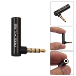 Ficha técnica e caractérísticas do produto Ângulo direito de 3,5 mm OMTP para CTIA macho para fêmea de áudio Plug Jack Adapter Converter