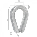 Ficha técnica e caractérísticas do produto Anilha/sapatilho para cabo de aço 318 mm - 1/8" cartela com 2 peças Vonder - caixa com 9 Unidade