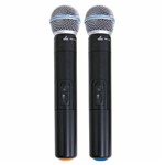 Arc-100 Microfone Sem Fio Duplo Uhf, 2 Transmissores Microfones de Mão Arcano