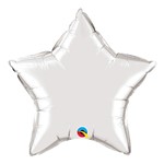 Ficha técnica e caractérísticas do produto Balão Metalizado Estrela Prata - 36 Polegadas - Qualatex 22376