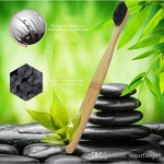 Handle Eco-friendly de bambu natural escova lisa de bambu macio colorido dente de cerdas Adulto Escova Viagem escova de dentes