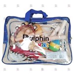 Ficha técnica e caractérísticas do produto Bandinha Infantil 8 Instrumentos Percussão Dolphin C/ Bolsa Pandeiro Chocalhos Maracas Pratos e Mais