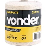 Ficha técnica e caractérísticas do produto Barbante algodao 4x4 550 metros - Vonder