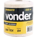 Ficha técnica e caractérísticas do produto Barbante de algodão 4 x 4 Vonder - caixa com 3 Unidade