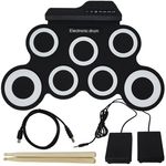 Ficha técnica e caractérísticas do produto Bateria Eletrônica Musical Portátil Silicone Digital Drum 7 Pads 2 Pedais Baqueta IW-G3002 Preta