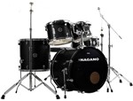 Ficha técnica e caractérísticas do produto Bateria Nagano Garage Rock Preta Sem Pratos Bumbo de 22 - Nagano Drums
