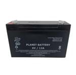 Ficha técnica e caractérísticas do produto Bateria Selada 6V 12A Recarregável Planet Battery