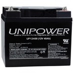 Ficha técnica e caractérísticas do produto Bateria Selada VRLA 12V 40,0AH M6 UP12400 RT 06C043 - Unipower