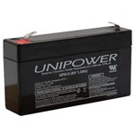 Ficha técnica e caractérísticas do produto Bateria Selada VRLA 6V 1,3Ah F187 UP613 ? Unipower