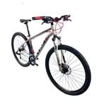 Ficha técnica e caractérísticas do produto Bicicleta M1 17 Aro 29 Freio a Disco Câmbio Shimano Cinza e Vermelho - Like