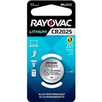 Ficha técnica e caractérísticas do produto Blister com 1 Bateria de Lithium 3V - Cr2025 - Rayovac
