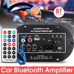 Ficha técnica e caractérísticas do produto Bluetooth Carro HiFi Placa Amplificador Bass Power AMP Estéreo Digital USB TF + Remoto