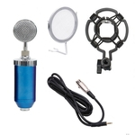 Ficha técnica e caractérísticas do produto BM-8000 Microfone do Computador de rede K Canção externo Sound Card microfone condensador Condenser microphone