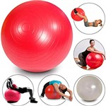 Ficha técnica e caractérísticas do produto Bola Inflável 65cm para Exercícios Pilates Yoga Abdominal