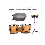 Ficha técnica e caractérísticas do produto Bongo Torelli Natural Tb010 Com Pedestal E Capa Luxo