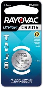Ficha técnica e caractérísticas do produto Botao CR2016 3V. Lithium (10012800462749) - Rayovac