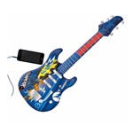 Brinquedo Guitarra C/ Som Menino Música Hot Wheels Mp3 Azul - Barao
