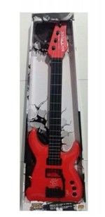 Brinquedo Infantil Guitarra Eletrônica Rock Party C/ Som e Luz Corda de Aço Vermelha DMT5383 - Dmtoys - Dm Toys