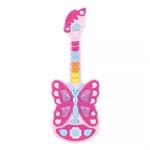 Ficha técnica e caractérísticas do produto Brinquedo Infantil Guitarra Musical Borboleta Bebe Luz Som