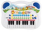 Ficha técnica e caractérísticas do produto Brinquedo Piano Musical Animal Azul - Braskit