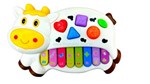 Brinquedo Piano Musical Baby Vaca Branca com Sons e Músicas Infantil - Piano Cow
