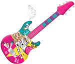 Brinquedos de Meninas Guitarra Fabulosa Barbie Infantil com Sons Rosa Função Mp3 Player com Corda Instrumento Musical Brinquedo Educativo Fun