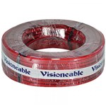 Ficha técnica e caractérísticas do produto Cabo Cristal 0,50mm 100 Metros Vermelho - Visioncable