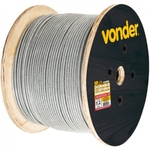 Ficha técnica e caractérísticas do produto Cabo de aço plastificado alma de fibra 635 mm - 1/4" 6 x 19S Vonder