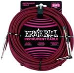 Cabo Ernie Ball para Instrumento Braided em L 7,62m Vermelho