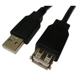 Ficha técnica e caractérísticas do produto Cabo Extensor USB 2.0 - 3 Metros (A Macho / a Femea)