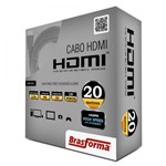 Ficha técnica e caractérísticas do produto Cabo Hdmi 2.0 4K 3D 1080P com 20METROS - Hdmi 5020 Brasforma