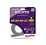 Ficha técnica e caractérísticas do produto Cabo HDMI 2.0 4K 3D 1080p Ultra 5 Metros Brasforma