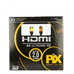 Ficha técnica e caractérísticas do produto Cabo HDMI 2.0 - 4K, Ultra HD, 3D, 19 Pinos - 30 Metros - Chip Sce