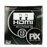 Ficha técnica e caractérísticas do produto Cabo HDMI 2.0 - 4K, Ultra HD, 3D, 19 Pinos - 50 Metros