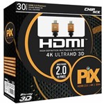 Ficha técnica e caractérísticas do produto Cabo HDMI 2.0 4K UltraHD 19 018-3020 30 Metros - PIX