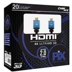 Ficha técnica e caractérísticas do produto Cabo HDMI 20 Metros 2.0 018-2020