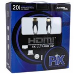 Ficha técnica e caractérísticas do produto Cabo HDMI 1.4 - 4K Ultra HD - Blindado com Filtro - 20 Metros - PIX