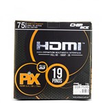 Ficha técnica e caractérísticas do produto Cabo HDMI 1.4 - 4K, Ultra HD, 3D, 19 Pinos - 75 Metros - Chip Sce