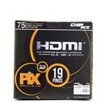 Ficha técnica e caractérísticas do produto Cabo HDMI 1.4 - 4K, Ultra HD, 3D, 19 Pinos - 75 Metros