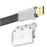 Ficha técnica e caractérísticas do produto Cabo HDMI 5 Metros Conector Desmontável Flat 4K Full HD 19 Pinos 3D