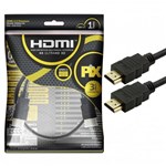 Ficha técnica e caractérísticas do produto Cabo HDMI PIX 1 Metro Ultra HD 4K 19 Pinos 018-2221