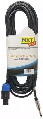 Ficha técnica e caractérísticas do produto Cabo Microfone Speakon Macho X P10 Mono Macho - 10 Metros - MXT