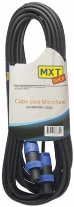 Ficha técnica e caractérísticas do produto Cabo Microfone Speakon Macho X Speakon Macho - 10 Metros - MXT