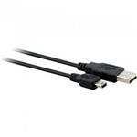 Ficha técnica e caractérísticas do produto Cabo Mini USB a Macho X USB a Macho 1,8 Metros Preto - FORTREK USM-101