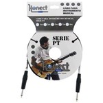 Cabo para Guitarra Konect Serie Pt 3 Metros 0,30mm2 com Malha de Cobre - Preto