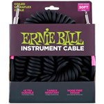 Ficha técnica e caractérísticas do produto Cabo para Instrumentos Ernie Ball Ultraflex Cable Espiral 9,14m P10 X P10 Preto