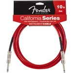 Ficha técnica e caractérísticas do produto Cabo para Instrumentos 3m California Series Vermelho - Fender - Fender