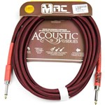 Cabo para Instrumentos Mac Cabos Acoustic Series 4,57m Têxtil Plug Reto