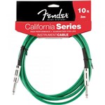 Ficha técnica e caractérísticas do produto Cabo para Instrumentos P10 X P10 3m California Series Verde Fender - Fender