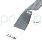 Ficha técnica e caractérísticas do produto Cabo plano, Flat Cable 10 vias 28 awg, preço por metro